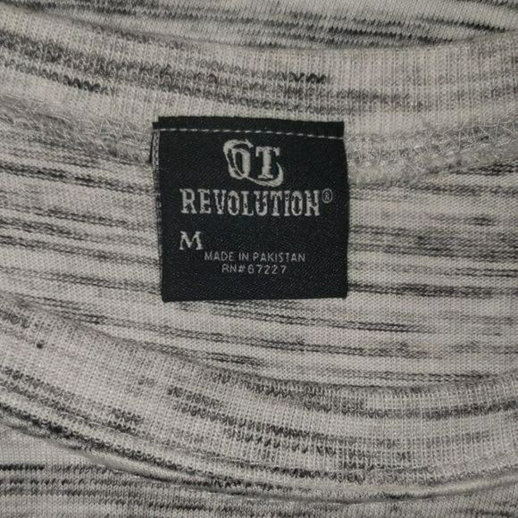 OT Revolution Men's Athletic Heather‎ Grey Pocket Tee Shirt Size Medium - Picture 5 of 6